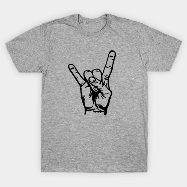 Rock Hand T-Shirt by CheesyB